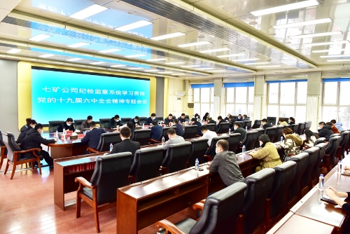 2021-12-02下午七矿公司纪检监察系统学习贯彻党的十九届六中全会精神专题会议2