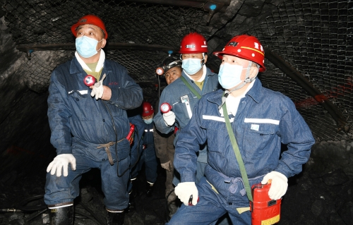 2022.4.15公司董事长张长山率队深入向阳矿安全生产大排查3