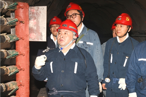 2023.08.21公司总经理鞠超深入新建矿7063掘进工作面9